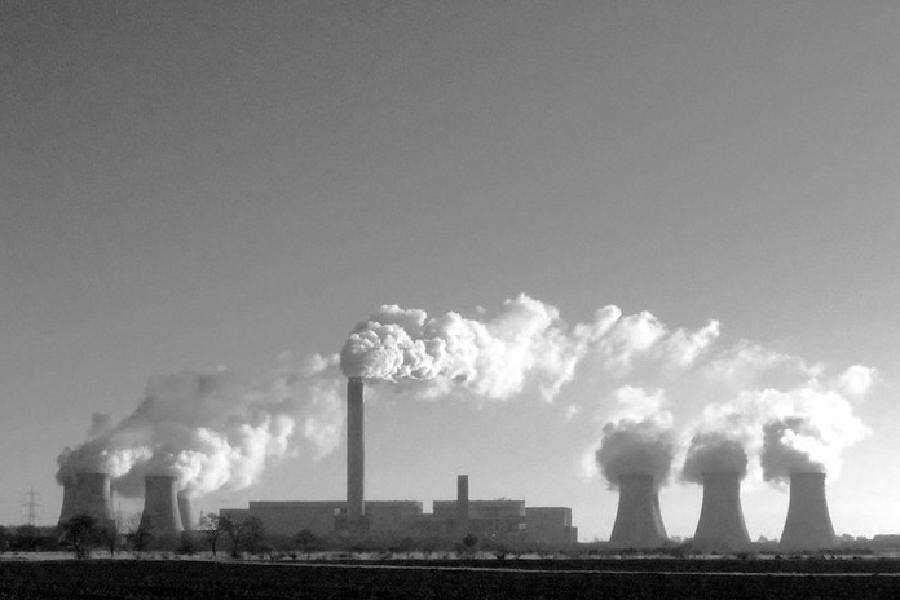 Drax Power Station. Historically a coal-fired power station, it is in the process to switching over to biomass as it primary fuel source