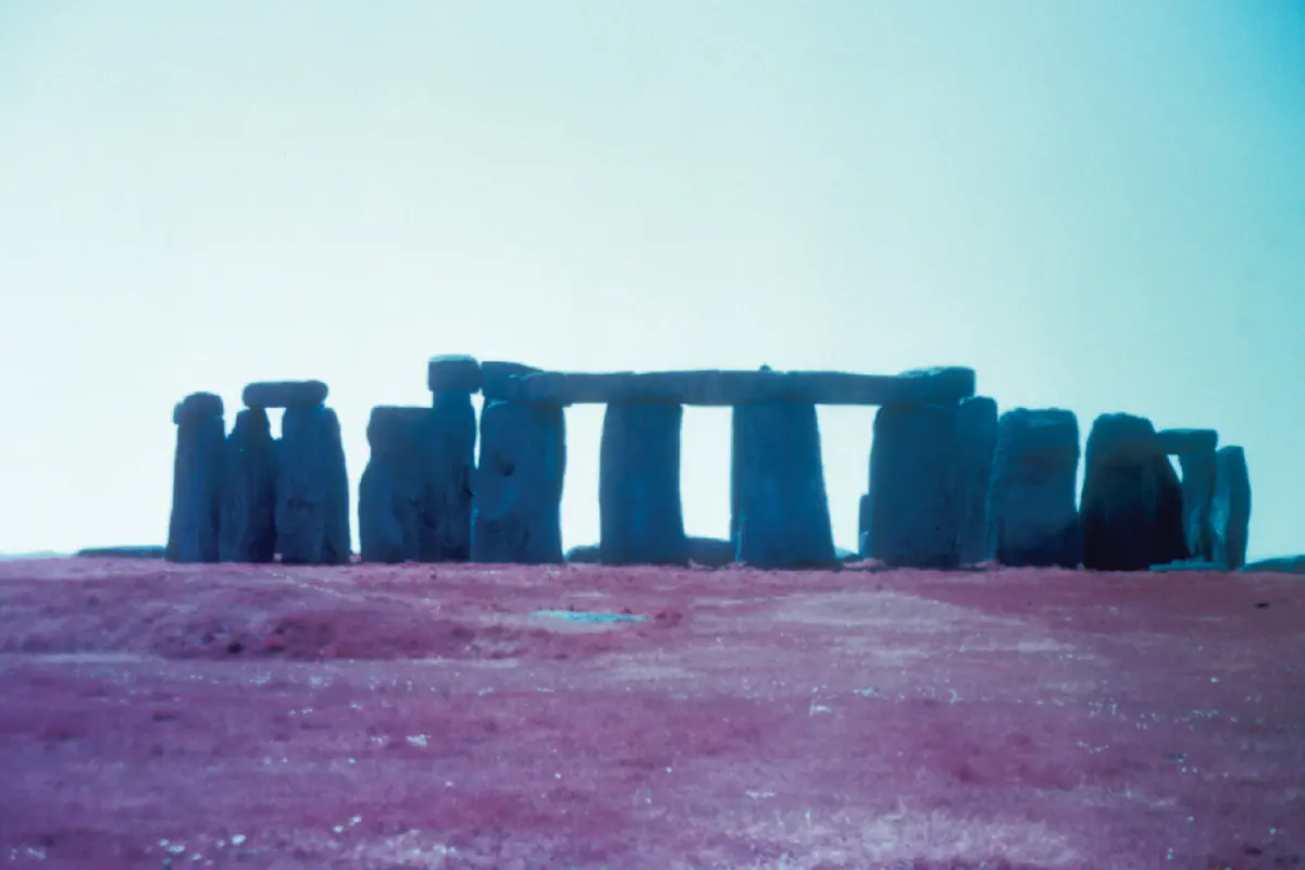 35mm film photo of Stone Henge
